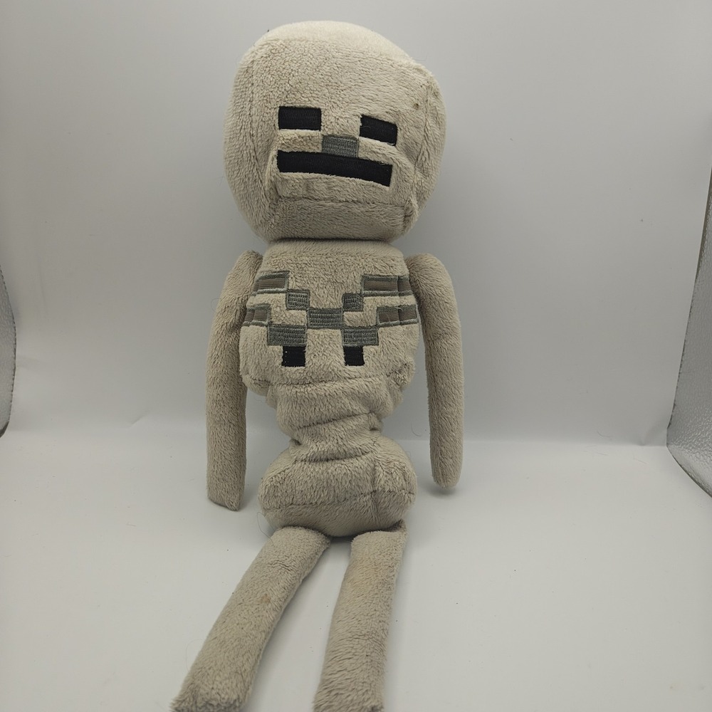 MINECRAFT SpinMaster Mojang JINX 13.5" Plush SKELETON Soft Stuffed Doll 2013 D32